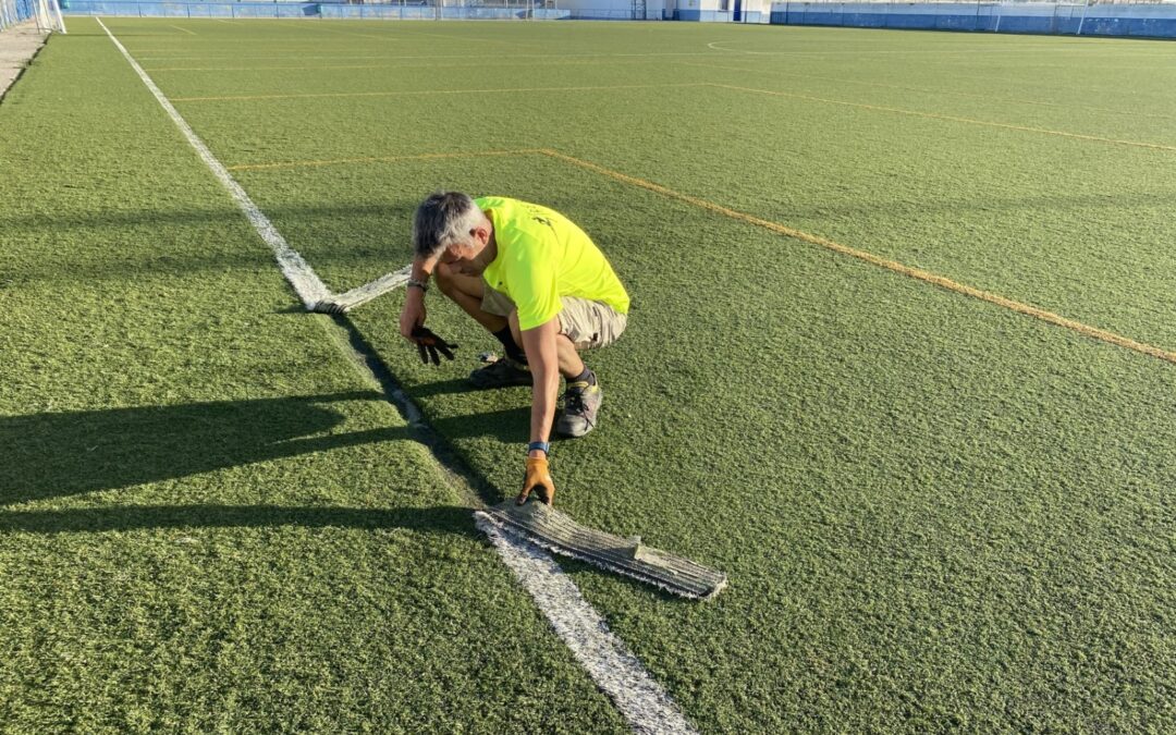 Deportes ejecuta trabajos de mantenimiento en los campos de fútbol de la Ciudad Deportiva