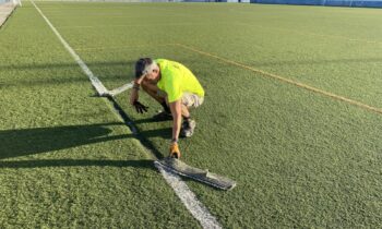 Deportes ejecuta trabajos de mantenimiento en los campos de fútbol de la Ciudad Deportiva