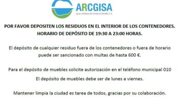 El Ayuntamiento se hace eco en la subida de los recibos de recogida de basuras