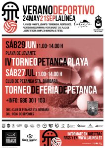 Abiertas las inscripciones para el IV Torneo de Petanca Playa que se celebra el sábado 29 de junio