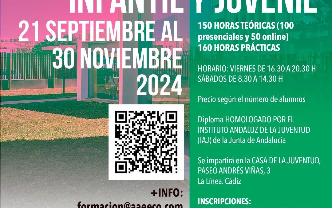 Esta semana finaliza el plazo de inscripciones en el Curso de Monitor de Tiempo Libre que se inicia el 21 de septiembre