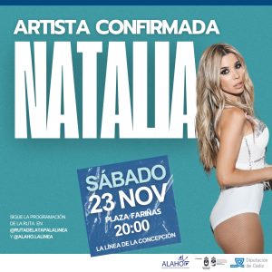 La afamada cantante Natalia, Los Hombres Rana y artistas locales integran las actividades lúdicas de la Ruta de la Tapa